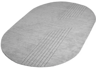 Woud Kyoto Oval Matta 340x210 cm Grå