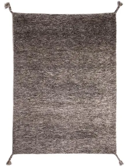 Woodnotes Uni Handknuten Ullmatta 140 x 200 cm Grå