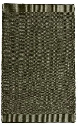 Woud Rombo Matta 240x170 cm Off White/Mossgrön